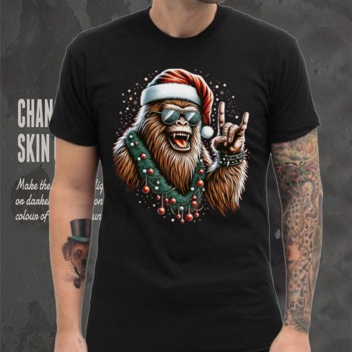 Jolly Bigfoot Christmas Rock T Shirt