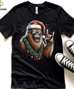 Jolly Bigfoot Christmas Rock T Shirt