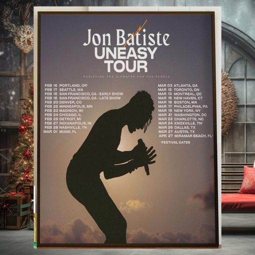 Jon Batiste The Uneasy Tour 2024 Home Decor Poster Canvas