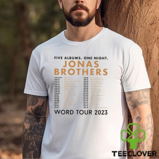 Jonas Brothers Concert Near Me Sweatshirt, Jonas Brothers Five Albums One Night Tour Dates Shirt, Vintage Jonas Brothers 2023 North America Tour TShirt, Jonas Ticketmaster Merch shirt