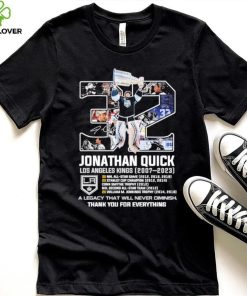 Jonathan Quick Los Angeles Kings 2007 2023 thank you for everything signature shirt