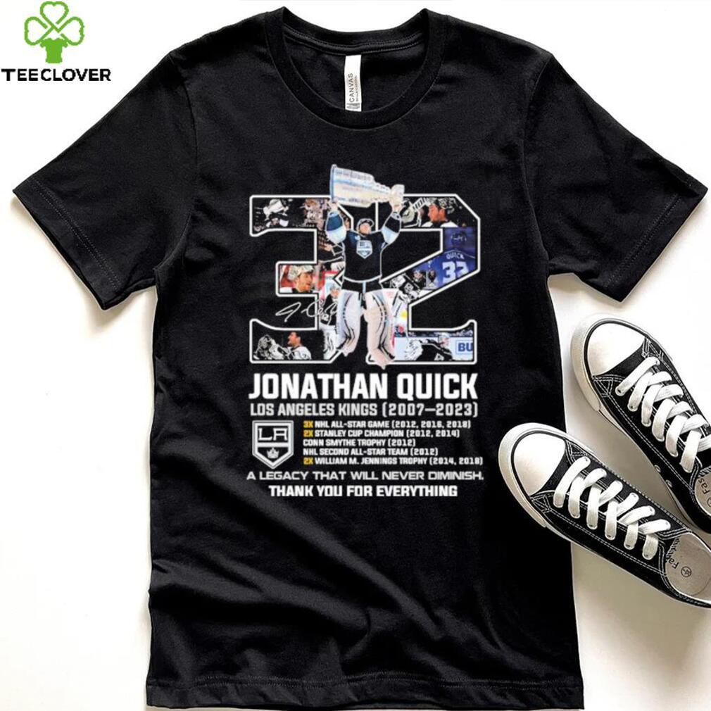 Jonathan Quick Los Angeles Kings 2007 2023 thank you for everything signature shirt Jonathan Quick Los Angeles Kings 2007 2023 thank you for everything signature shirt