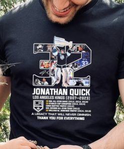 Jonathan Quick Los Angeles Kings 2007 2023 thank you for everything signature shirt