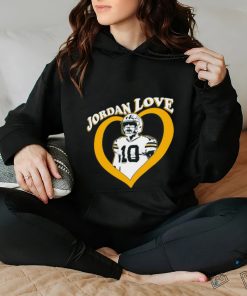 Jordan Love 10 Green Bay Packers heart shirt