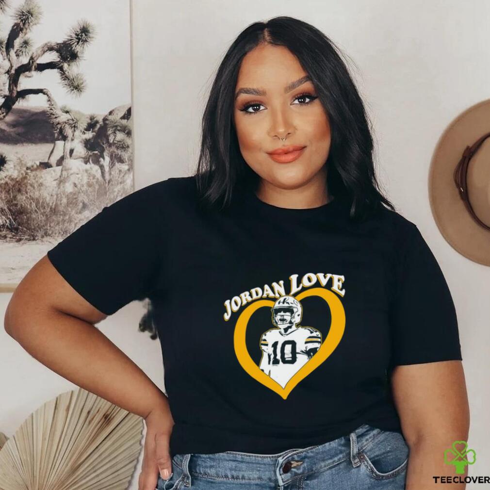 Jordan Love 10 Green Bay Packers heart shirt Jordan Love 10 Green Bay Packers heart shirt