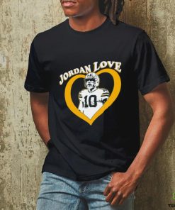 Jordan Love 10 Green Bay Packers heart shirt