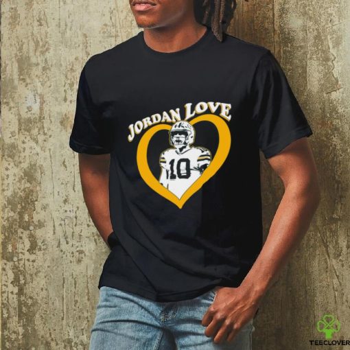 Jordan Love 10 Green Bay Packers heart shirt