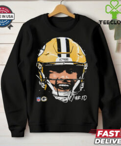 Jordan Love Green Bay Packers NFL football big face signature graphic shirt