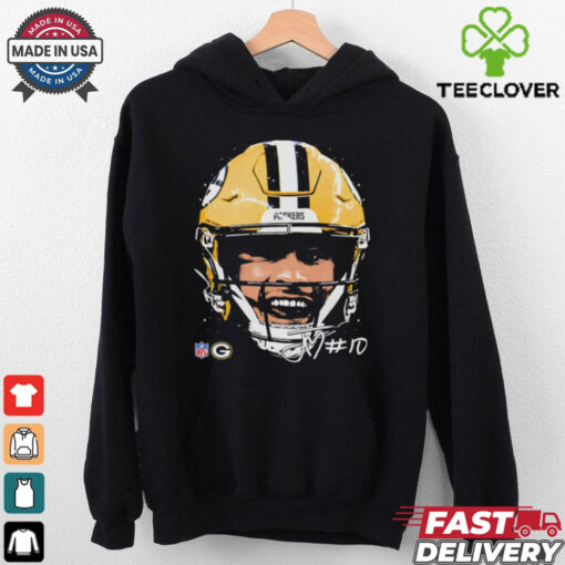 Jordan Love Green Bay Packers NFL football big face signature graphic shirt
