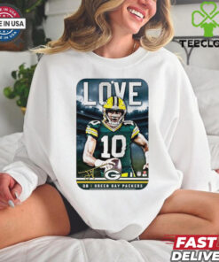 Jordan Love Green Bay Packers football 2024 signature poster shirt