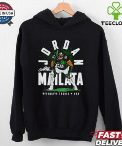 Jordan Mailata Philadelphia Eagles Football Offensive Tackle #68 Signature Shirt, featuring the player's signature and team branding to honor Jordan Mailata's standout role as an offensive tackle for the Eagles. Perfect for fans supporting the star player.