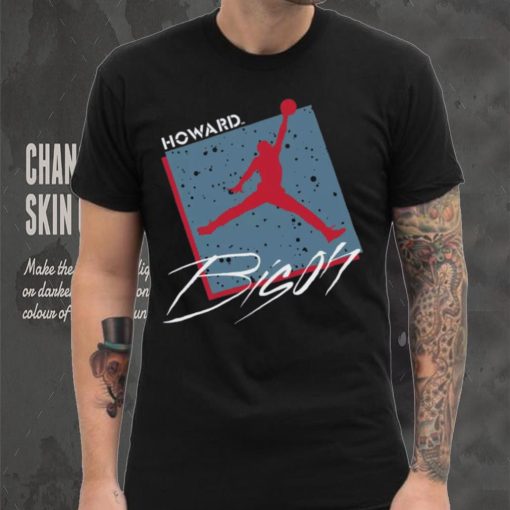 Jordan Youth Howard Bison Blue Core Cotton Box Logo T Shirt