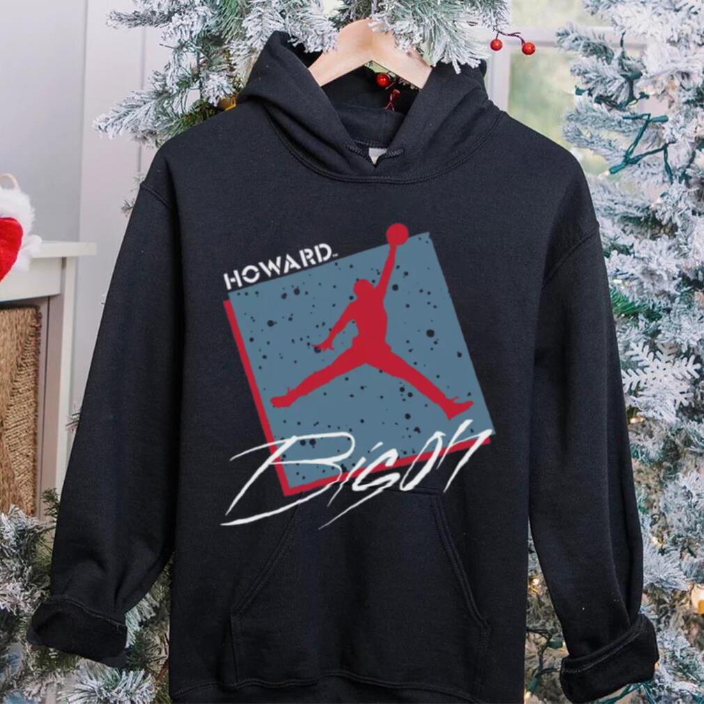 Jordan Youth Howard Bison Blue Core Cotton Box Logo T Shirt Jordan Youth Howard Bison Blue Core Cotton Box Logo T Shirt