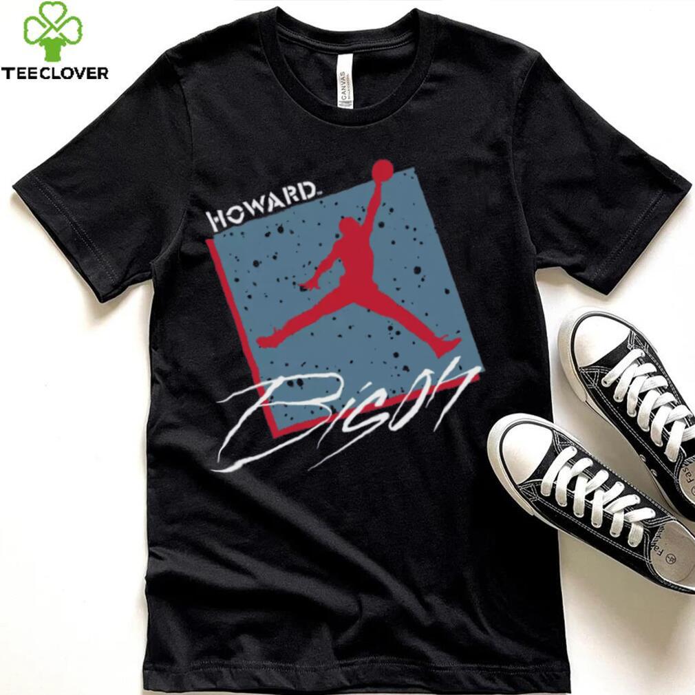 Jordan Youth Howard Bison Blue Core Cotton Box Logo T Shirt Jordan Youth Howard Bison Blue Core Cotton Box Logo T Shirt