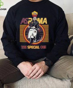 Jose Mourinho Riding Vespa As Roma The Special One Signatures Shirt