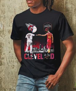 Jose Ramirez And Donovan Mitchell Cleveland Skyline Sports Teams Signatures Shirt