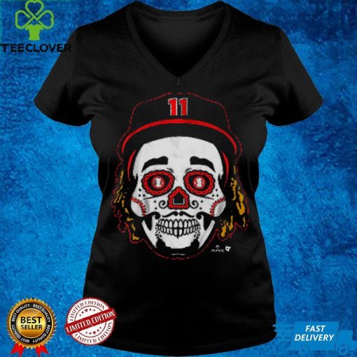 Jose Ramirez_ Sugar Skull Shirt + Hoodie, Cleveland   MLBPA