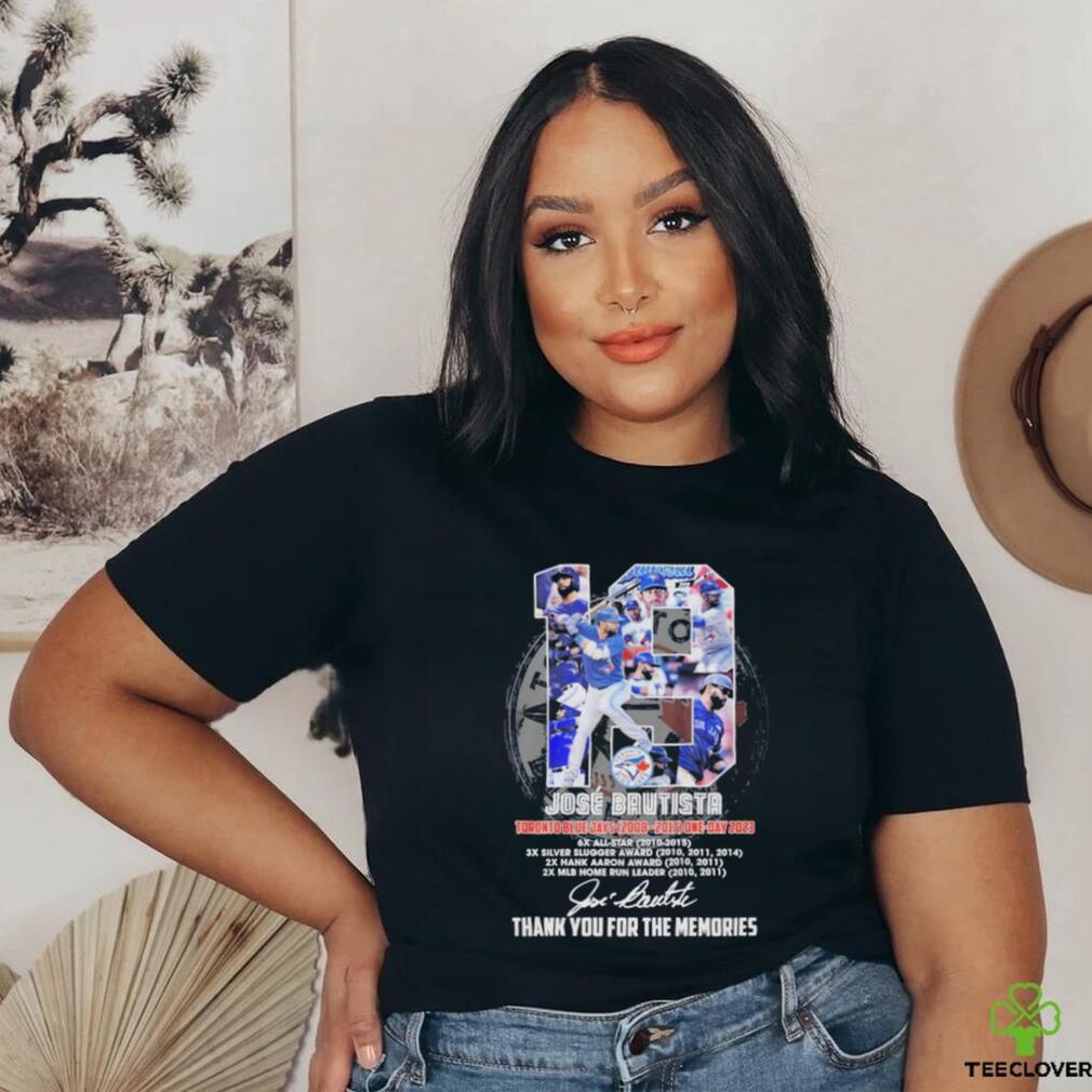 Jose bautista toronto blue jays 2008 2017 one day 2023 thank you for the memories signatures shirt Jose bautista toronto blue jays 2008 2017 one day 2023 thank you for the memories signatures shirt