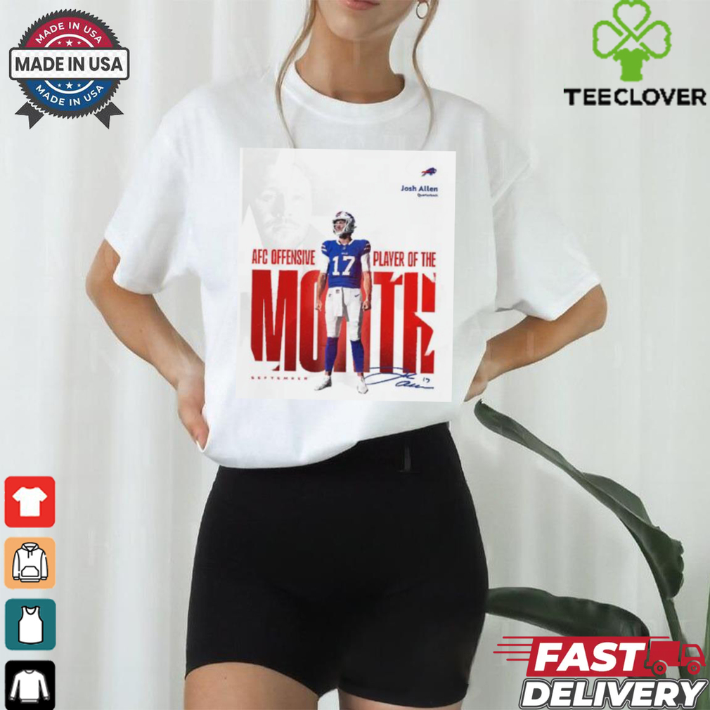 Josh Allen AFC offensive player of the month signature shirt Josh Allen AFC offensive player of the month signature shirt