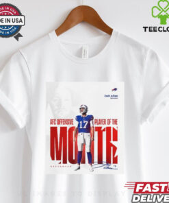 Josh Allen AFC offensive player of the month signature shirt