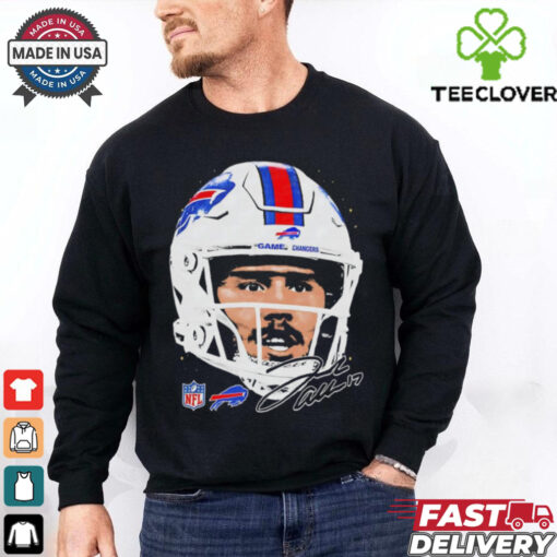 Josh Allen Buffalo Bills NFL football big face signature graphic shirt