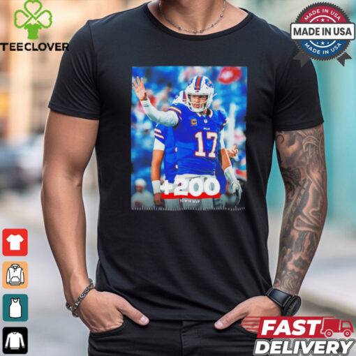 Josh Allen Buffalo Bills is your new MVP favorite he was +550 to win MVP pregame poster shirt