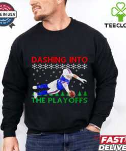 Josh Allen Dive dashing into the playoff Buffalo Bills Christmas shirt
