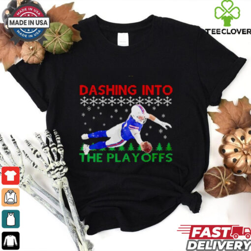 Josh Allen Dive dashing into the playoff Buffalo Bills Christmas shirt