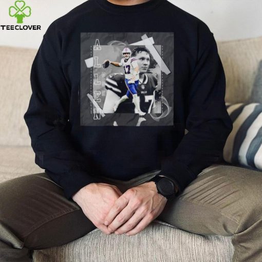 Josh Allen Football Paper Poster Bills 3 T Shirt