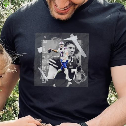 Josh Allen Football Paper Poster Bills 3 T Shirt