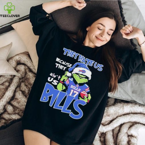 Josh Allen Grinch They Hate Us Because They Ain’t Us Bills Christmas TShirt