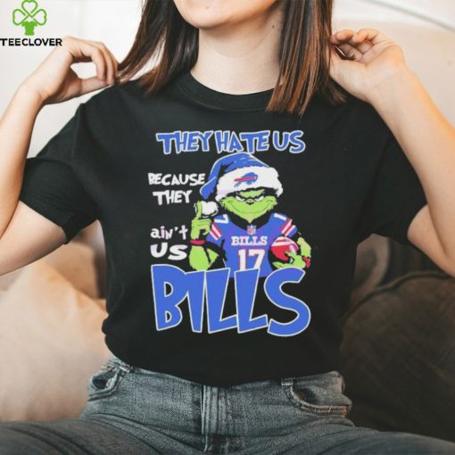 Josh Allen Grinch They Hate Us Because They Ain’t Us Bills Christmas TShirt