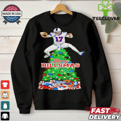Josh Allen Jump Man Merry Billsmas Buffalo Football Christmas shirt