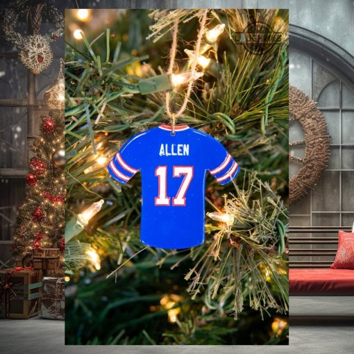 Josh Allen Ornament Stefon Diggs Kyle Allen James Cook Jerseys Wooden Ornament Custom Football Players Nfl Buffalo Bills Jersey Christmas Tree Decoration NEW
