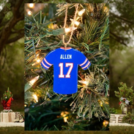 Josh Allen Ornament Stefon Diggs Kyle Allen James Cook Jerseys Wooden Ornament Custom Football Players Nfl Buffalo Bills Jersey Christmas Tree Decoration NEW