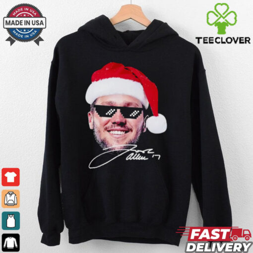 Josh Allen Santa hat funny swagg meme signature Christmas shirt