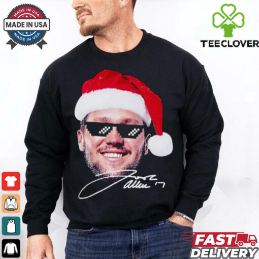 Josh Allen Santa hat funny swagg meme signature Christmas shirt