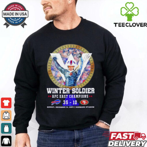 Josh Allen Winter Soldier 2024 Afc East Champions 35 10 49ers shirt