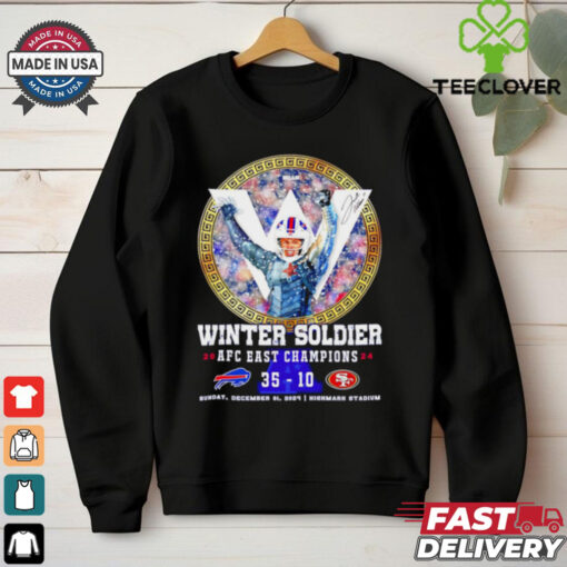 Josh Allen Winter Soldier 2024 Afc East Champions 35 10 49ers shirt