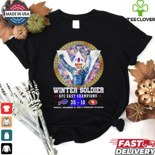 Josh Allen Winter Soldier 2024 Afc East Champions 35 10 49ers shirt