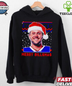 Josh Allen With Santa Hat Funny Merry Billsmas Christmas shirt