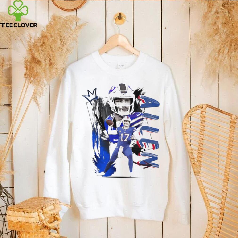 Josh Allen number 17 Buffalo Bills football player pose poster shirt Josh Allen number 17 Buffalo Bills football player pose poster shirt