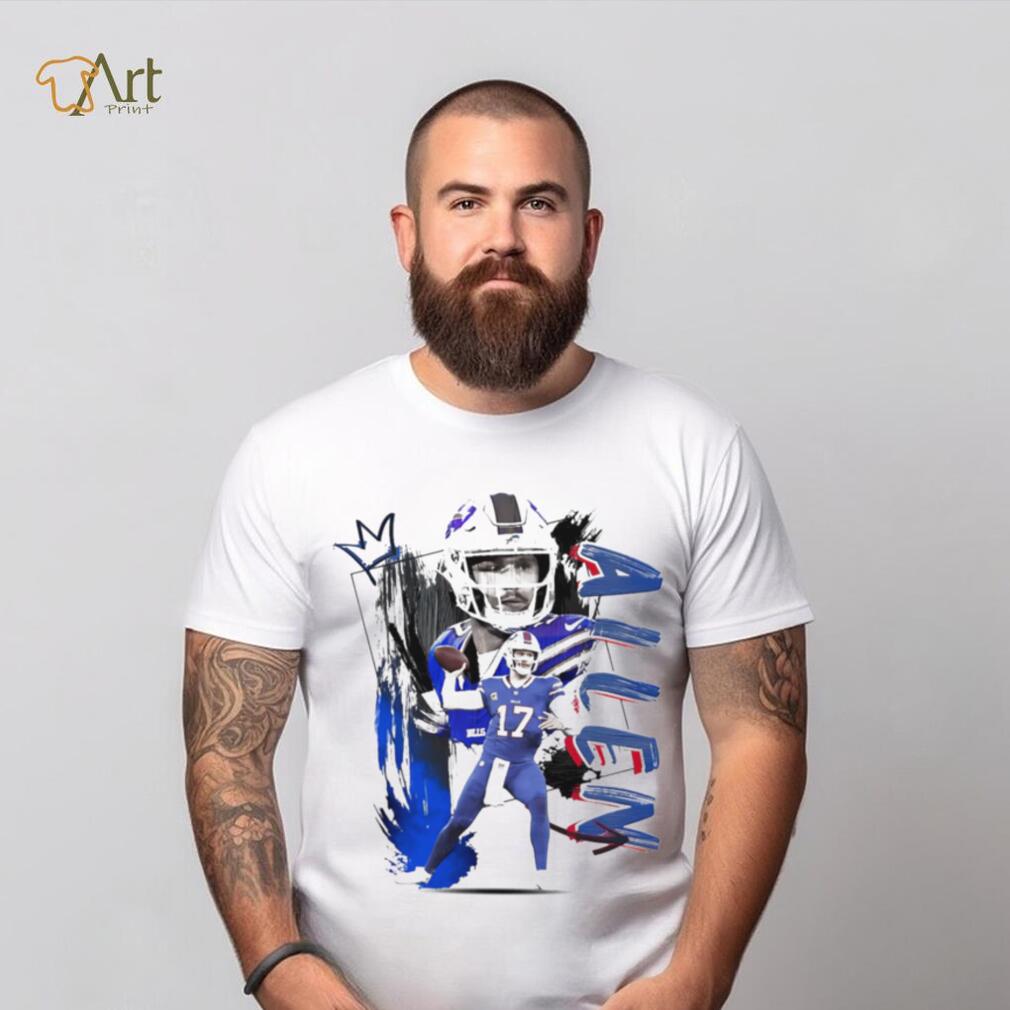 Josh Allen number 17 Buffalo Bills football player pose poster shirt Josh Allen number 17 Buffalo Bills football player pose poster shirt