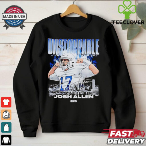 Josh Allen unstoppable Buffalo strong signature hoodie, sweater, longsleeve, shirt v-neck, t-shirt