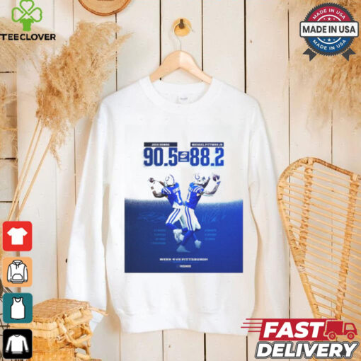 Josh Downs 90.5 Michael Pittman Jr 88.2 Week 4 Indianapolis Colts vs. Pittsburgh Shirt