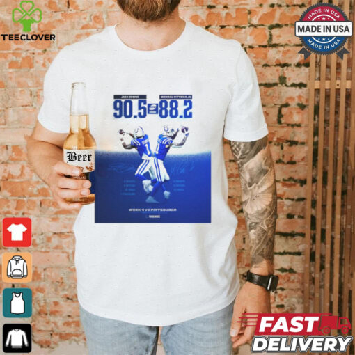 Josh Downs 90.5 Michael Pittman Jr 88.2 Week 4 Indianapolis Colts vs. Pittsburgh Shirt