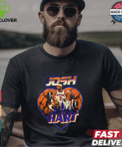Josh Hart New York Knicks heart graphic skyline retro shirt