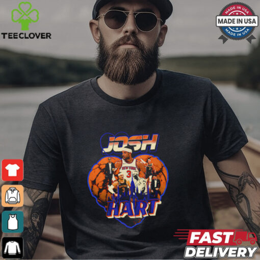 Josh Hart New York Knicks heart graphic skyline retro shirt