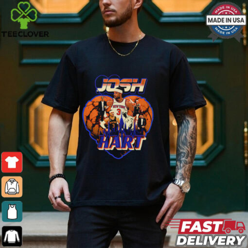 Josh Hart New York Knicks heart graphic skyline retro shirt