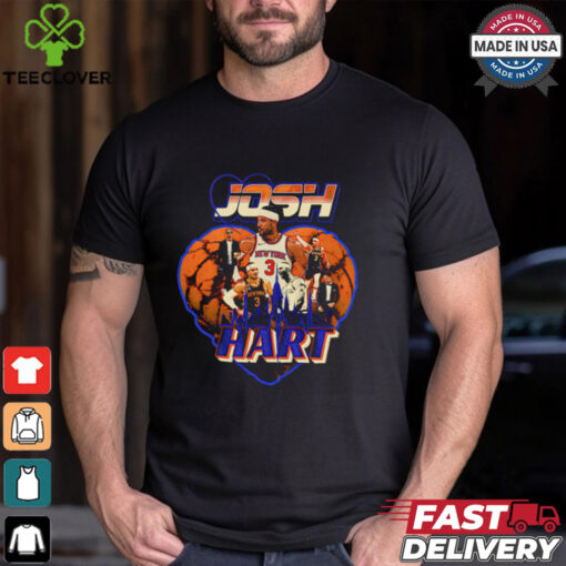 Josh Hart New York Knicks heart graphic skyline retro shirt